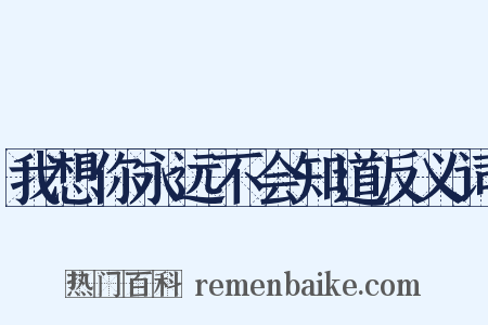 我想你永远不会知道反义词是什么意思的图片